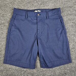 The North Face Tech Performance Chino Shorts Men 32 Blue Stripe Regular Nylon 9"